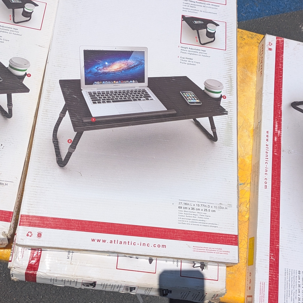 Atlantic Black Laptop Tray Table